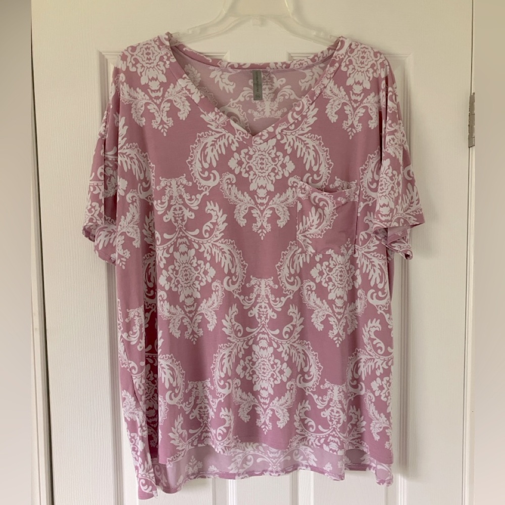 Honeyme Curvy Pink Gabby Top